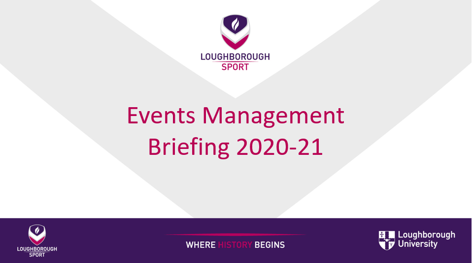 Events management briefing 2020-2021
